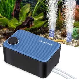 Joaercs Aquarium Air Pump,Check Valves Prevent Backflow, Ultra-Quiet Fish Tank Bubbler, 5.5W Adjustable Airflow Rate Design, for Fish Tank 20 to 150 Gallons, Bonus Accessories