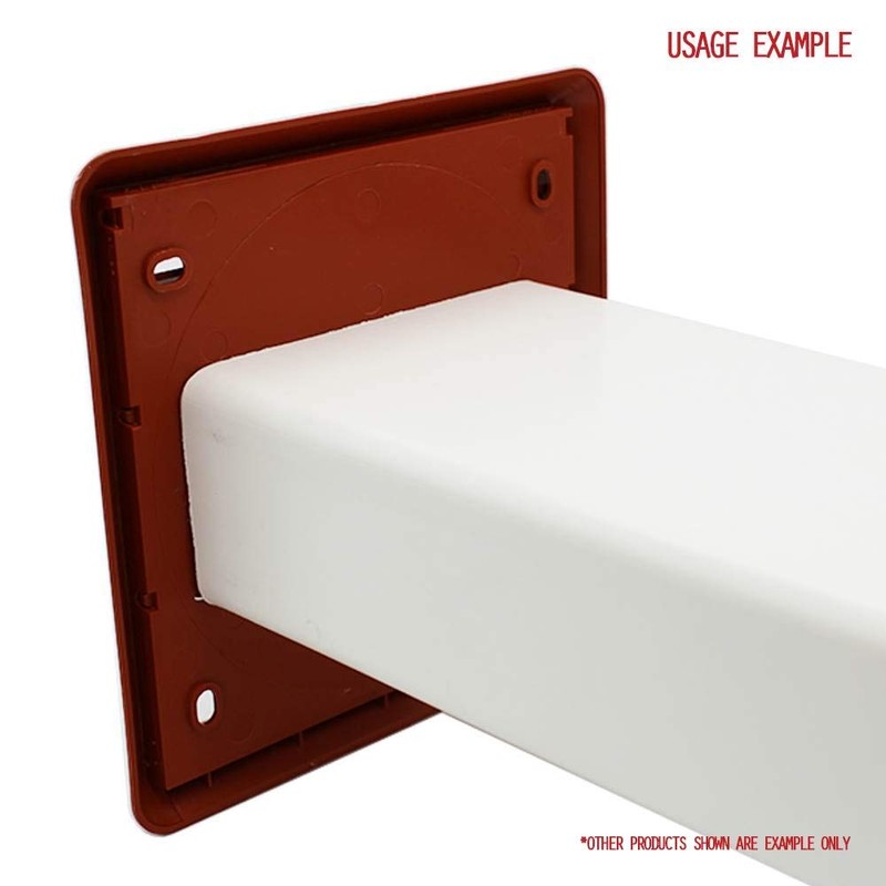 Kair Terracotta Louvred Wall Vent Grille 155mm External Dimension with