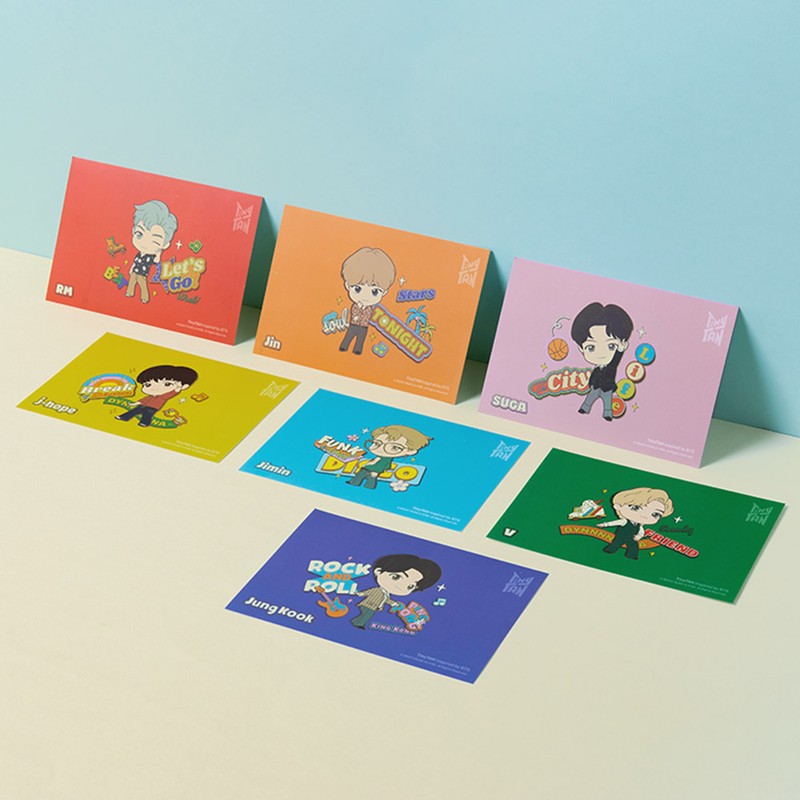 Monami [Monami] TinyTAN Oil-based Marker_7-piece_Postcard Set (Dynamite)