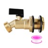 Funnytek Brass Water Container, 3/4" Threaded Leak-Proof Rain Barrel Faucets