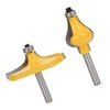 2pcs 8mm Shank Armrest Handrail Router Bit Set with Bearing