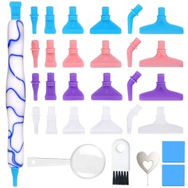 Praise V Do 5D Diamond Painting Art Drill Dot Bead Screw Pen Only Tool Accessory Kit, Rhinestone Gem Picker for Adults Diamond Painting Nail Art Decoration WhiteBlue