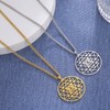 EUEAVAN Sri Yantra Chakra Necklace for Women and Men Sri