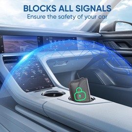 TICONN 2PK Faraday Bag for Key Fob, 7.75"X4.25" Faraday Cage Protector, Car RFID Signal Blocking, Anti-Theft Pouch Anti-Hacking Case Blocker (Black, L)