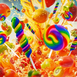 Net 1.2 LB Rainbow Twisty & Swirl Lollipops 32 Pack 0.6oz (16 Swirl + 16 Twist MX), Unicorn Candy Swirl Lollipop Individually Wrapped Suckers Bulk, Lollipops Candy for Birthday, Mixed Fruit Flavor