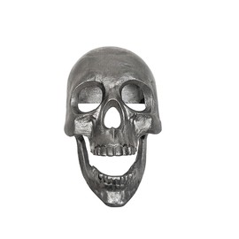 Treasure Gurus Silver Metal Skull Jaw Doorknocker Heavy Duty Iron Knocker Front Door Home Decor