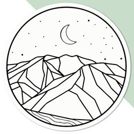 Medium 100mm 'Mountain Landscape' Permanent Sticker Decal for Cars/Windows/Bins/Walls etc (DW00108413)