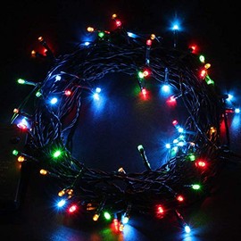 LED Starry String Lights Christmas Lights Fairy Lights Copper Wire Firefly Twinkle Lights, Battery Operated 8 Modes LED String Lights 33FT 100 LED Waterproof Indoor Outdoor String Lights Multi Color