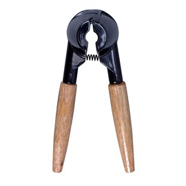 Durandal Nutcracker for Nuts with Champagne Cork Opener - Nutcracker Walnuts with Nutcracker Wooden Handle - For Walnuts, Hazelnuts & Almonds (Black)