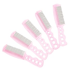 CORHAD Teasing Comb for Women 5pcs Plastic Brush Metal Pins Hair Extension Brush for Doll Wig Styling Fine Tooth Combs for Women