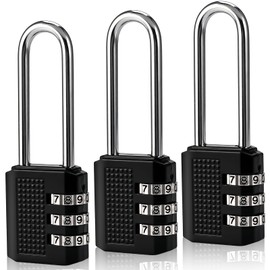 Cieex Padlock Combination Lock, 3 Digit Combination Code Lock, Small Combination Lock, Combination Code, Weatherproof, Lock with Combination Code, Number Lock for Suitcase, Locker Gym