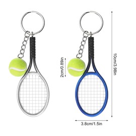 2 x Tennis Key Pendants, Tennis Gifts, Tennis Ball Key Pendant, Bag Pendant, Handball Key Pendant, Men's Tennis Accessories, Athletics Gifts, blue