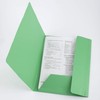 D.RECT Corner Folder with Elastic Band Made of PP Green