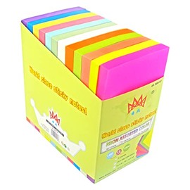 4A Sticky Notes,3 x 5 Inches,Neon Assorted,12 Colors,Self-Stick Notes,100 Sheets/Pad,12 Pads/Pack,4A 30512