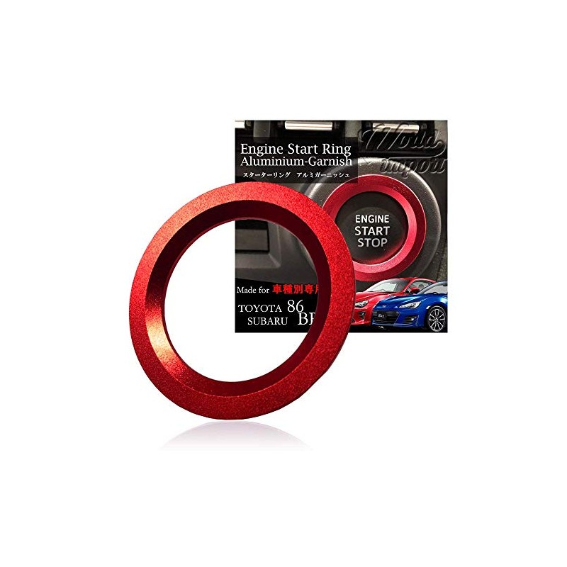 World Import 86/BRZ Starter Ring Aluminum Cover Garnish (Red)
