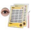Hannie wish False Eyelashes, For Partial, Natural Bunch, 0.05 mm,