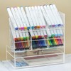 QWORK Acrylic Desk Organizers and Accessories – Multi-Compartment Storage with
