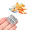Unbranded Top grade Stationery Pencil Sharpener Double Hole Metal Bevelled