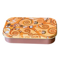 Fridolin Edition Pill Box - Metal - Gustav Klimt Tree of Life - Tree of Life - Dimensions: 10 × 2 × 6.2 cm