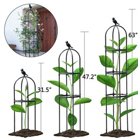 Garden Trellis,2 Pack Tomato Cage for Climbing Plants Outdoor, Plants Trellis Support for Climbing Vines, Plant Support for Vegetables, Plant Flower Trellises for Clematis Jasmine Outdoor Indoor