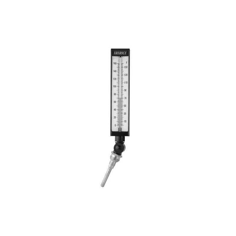 Trerice BX9140304 Adjustable Angle Industrial Thermometer, 9" case, 3.5" Aluminum
