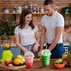 Ninehaoou 6 Sets 16 oz Reusable Glitter Plastic Cups with
