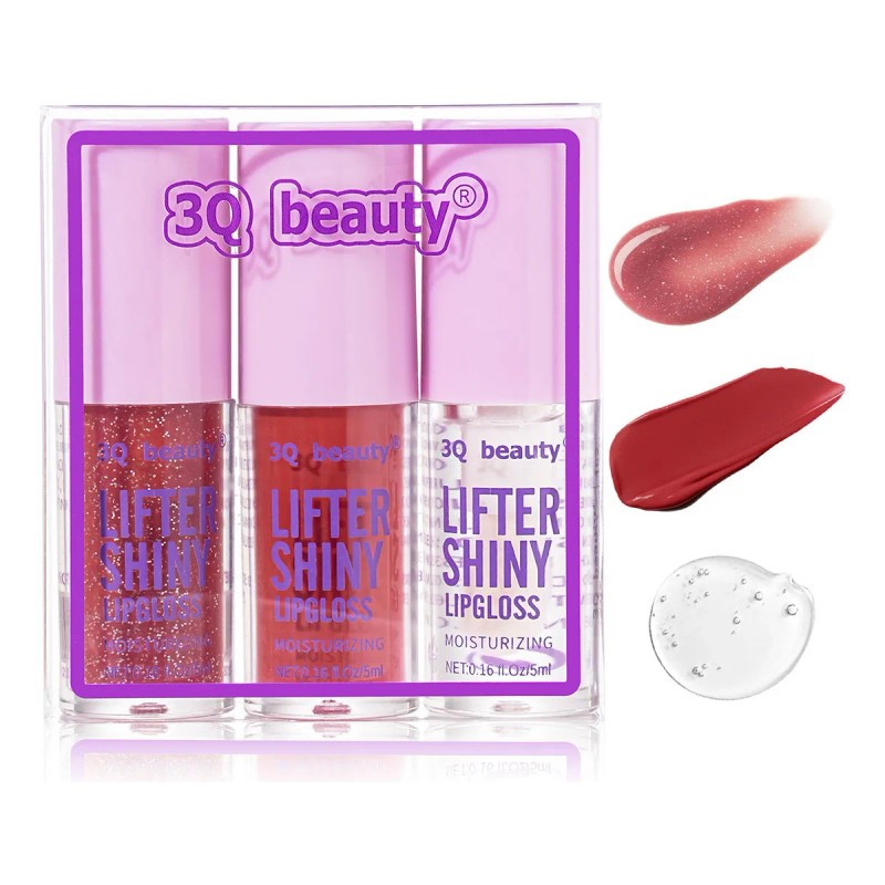 Kit 3 Brillos Labiales Lip Oil Glitter Gloss Hidratante 03