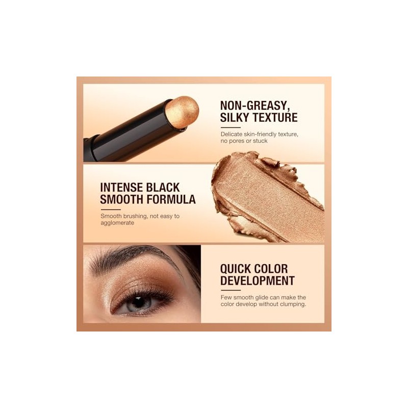 Lápiz de Sombra de Ojos Brillante e Iluminador, Nuevo Lápiz