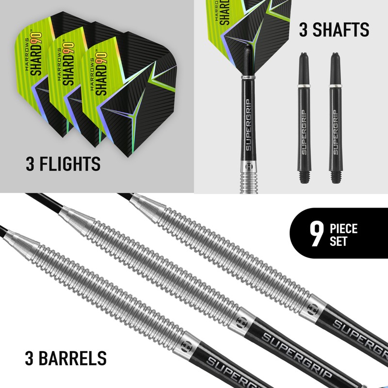 Harrows Shard 90% Steel Darts 21 g