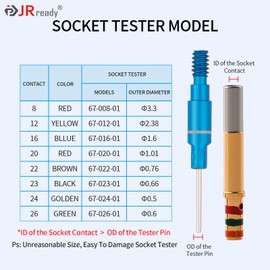 JRready ST5240-HT250 Connector Inspection Tool Kit,16 Pcs Contact Socket&Pin Tester Tips Tool with Work for Electrical System Tools,Detachable Contact Tester Automotive Tool Set