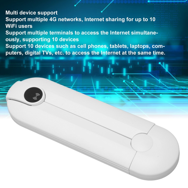 Portable 4G WiFi Hotspot Support SIM Card Up to 10