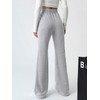 SweatyRocks Women's Casual High Waist Flare Leg Pants Drawstring Solid