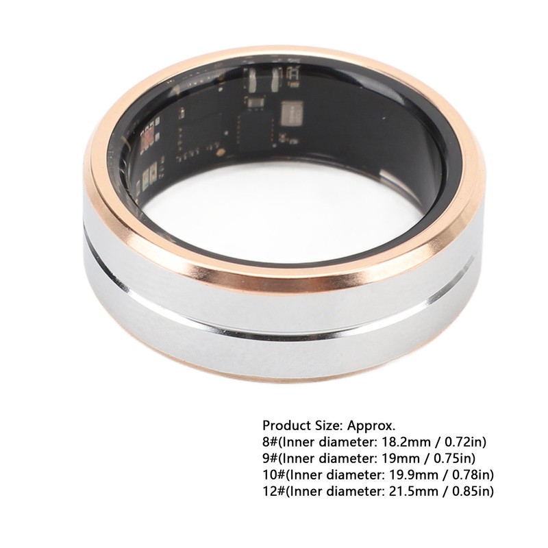 Smart Ring Health Tracker IP68 Waterproof Wearable Pedometer 15 Days