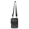 Men's Genuine Leather Multi-Pocket Travel Money Organiser Pouch HLG295 Black