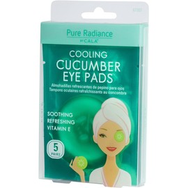 CALA - parches/almohadillas refrescantes de pepino para ojos con vitamina E (paquete con 5 pares)