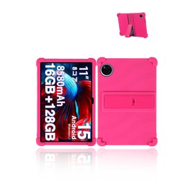 for DOOGEE U11 PRO & DOOGEE U11 Android 15 Tablet 11 inch Tablet Model Case,Soft Silicone Adjustable Stand Cover Lightweight Kids Friendly,Rosered.