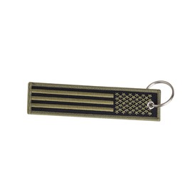 Streetculture USA USA Flag Embroidered Lanyard Jet Tag Key Ring, multicoloured