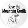 Save The Mountain Gorilla - 3 Pack Circle Stickers 3