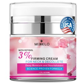 Face and Neck Firming Tightening Cream with Hyaluronic Acid, Collagen & Retinol – Instant Lift Tighten Neck Cream, Reduces Wrinkles & Hydrates – All Skin Types, Unisex Anti-Aging Cream 1.7 Fl Oz