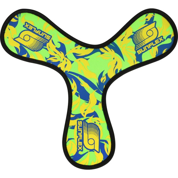 Sunflex® Neoprene Cassini Flames Firegreen | Lightweight Boomerang for Beach