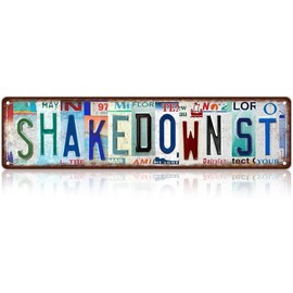 Vintage Metal Tin Signs Street Signs Man Cave Wall Decor Grateful Dead Poster 16 x 4 Inches - Color: Shakedown St