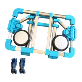 IEUDNS Luggage Cart with 2 Rotate Wheels, Lightweight Hand Truck Foldable, Folding Hand Trucks with 2 Elastic Ropes for Shopping Moving, Blue