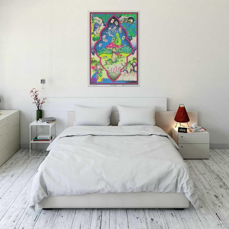 Scorpio Posters Wonderland - Flocked - Blacklight Poster - 23"