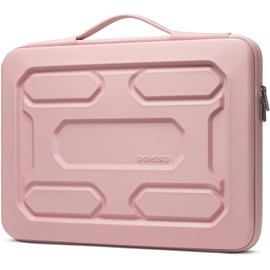 DOMISO 13.3 inch Laptop Sleeve with Handle Shockproof Waterproof EVA Protective Case for 13-13.3 inch Notebooks/13" MacBook Air/MacBook Pro Retina/Dell XPS 13/ASUS/HP, Pink