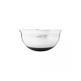 Brabantia 363863 Rührschüssel, Edelstahl mit hitzebeständigem Silikonboden 3.0 Liter