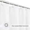 PEVA Shower Curtain Liner with 3 Magnets, White Heavy Duty