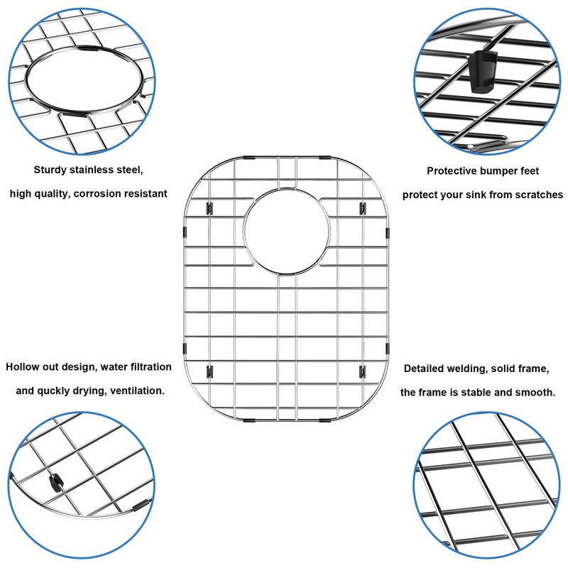 Kitchen Sink Bottom Grid Protector 304 Stainless Steel Sink Grate
