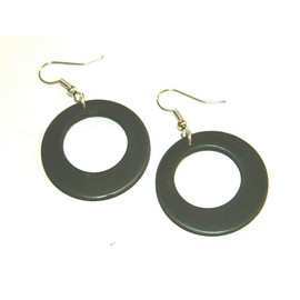 Shungite earrings Double Circle