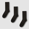 JAJU [JAJU] Women's Modal Rolled Top Long Socks 3-Pack_Black