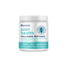 NativePath Joint Health Advanced Formula, Type 1 & 3 Peptides with Fortigel & Verisol, Grass-Fed Unflavored Collagen for Women & Men, 30 Servings